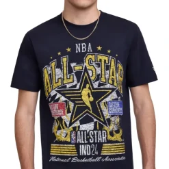 Fashion 2024 NBA AllStar Game Navy TShirt - KTGCaps - Baseball caps for various teams, purchased online at a discount Caps
