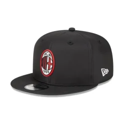 Shop AC Milan Black Ripstop 9FIFTY Snapback Hat - KTGCaps - Baseball caps for various teams, purchased online at a discount Caps