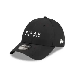 Discount AC Milan Established Wordmark Black 9FORTY Adjustable Hat - KTGCaps - Baseball caps for various teams, purchased online at a discount Caps