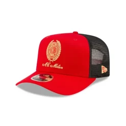 New AC Milan Heritage Gold Red 9FIFTY StretchSnap Hat - KTGCaps - Baseball caps for various teams, purchased online at a discount Caps