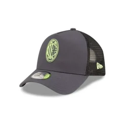 Clearance AC Milan Seasonal Dark Gray 9FORTY AFrame Trucker Hat - KTGCaps - Baseball caps for various teams, purchased online at a discount Caps