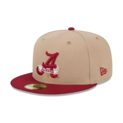 New Alabama Crimson Tide Camel College Vault 59FIFTY Fitted Hat - KTGCaps - Baseball caps for various teams, purchased online at a discount Caps