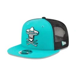 Flash Sale Almigos X New Era Teal 9FIFTY Original Fit Trucker - KTGCaps - Baseball caps for various teams, purchased online at a discount Caps