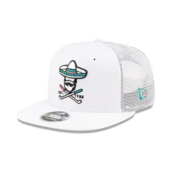 Cheap Almigos X New Era White 9FIFTY Original Fit Trucker - KTGCaps - Baseball caps for various teams, purchased online at a discount Caps