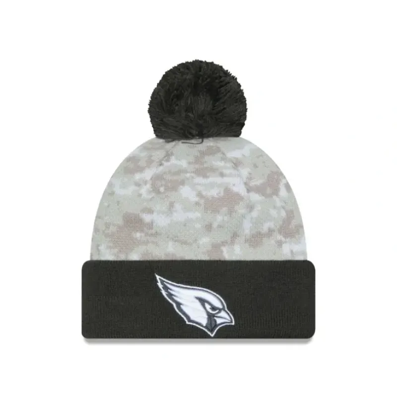 Clearance Arizona Cardinals 2024 Salute to Service Pom Knit Hat - KTGCaps - Baseball caps for various teams, purchased online at a discount Caps