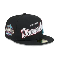 Best Arizona Diamondbacks Script Sided 59FIFTY Fitted Hat - KTGCaps - Baseball caps for various teams, purchased online at a discount Caps