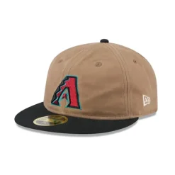 Store Arizona Diamondbacks Wax Canvas Retro Crown 59FIFTY Fitted Hat - KTGCaps - Baseball caps for various teams, purchased online at a discount Caps