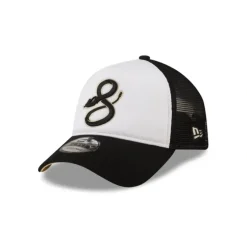 Best Sale Arizona Diamondbacks White Crown 9FORTY AFrame Trucker Hat - KTGCaps - Baseball caps for various teams, purchased online at a discount Caps