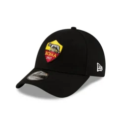 Clearance AS Roma Black Shield 9FORTY Adjustable Hat - KTGCaps - Baseball caps for various teams, purchased online at a discount Caps