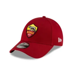 Outlet AS Roma Red Shield 9FORTY Adjustable Hat - KTGCaps - Baseball caps for various teams, purchased online at a discount Caps
