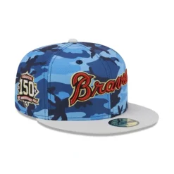 Cheap Atlanta Braves Blue Camo 59FIFTY Fitted Hat - KTGCaps - Baseball caps for various teams, purchased online at a discount Caps