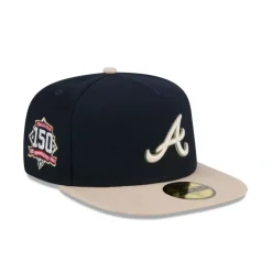 Best Atlanta Braves Canvas 59FIFTY AFrame Fitted Hat - KTGCaps - Baseball caps for various teams, purchased online at a discount Caps