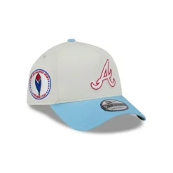 Best Sale Atlanta Braves Chrome White 9FORTY AFrame Snapback Hat - KTGCaps - Baseball caps for various teams, purchased online at a discount Caps