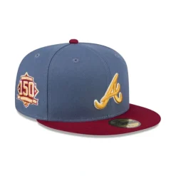 New Atlanta Braves Deep Blue 59FIFTY Fitted Hat - KTGCaps - Baseball caps for various teams, purchased online at a discount Caps