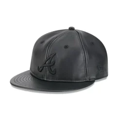 Outlet Atlanta Braves Genuine Leather Retro Crown 9FIFTY Strapback Hat - KTGCaps - Baseball caps for various teams, purchased online at a discount Caps