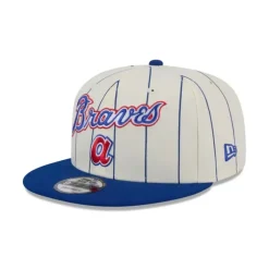 Outlet Atlanta Braves Jersey Pinstripe 9FIFTY Snapback Hat - KTGCaps - Baseball caps for various teams, purchased online at a discount Caps