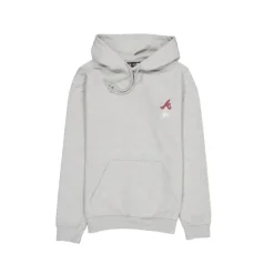Outlet Atlanta Braves Logo Essentials Gray Hoodie - KTGCaps - Baseball caps for various teams, purchased online at a discount Caps