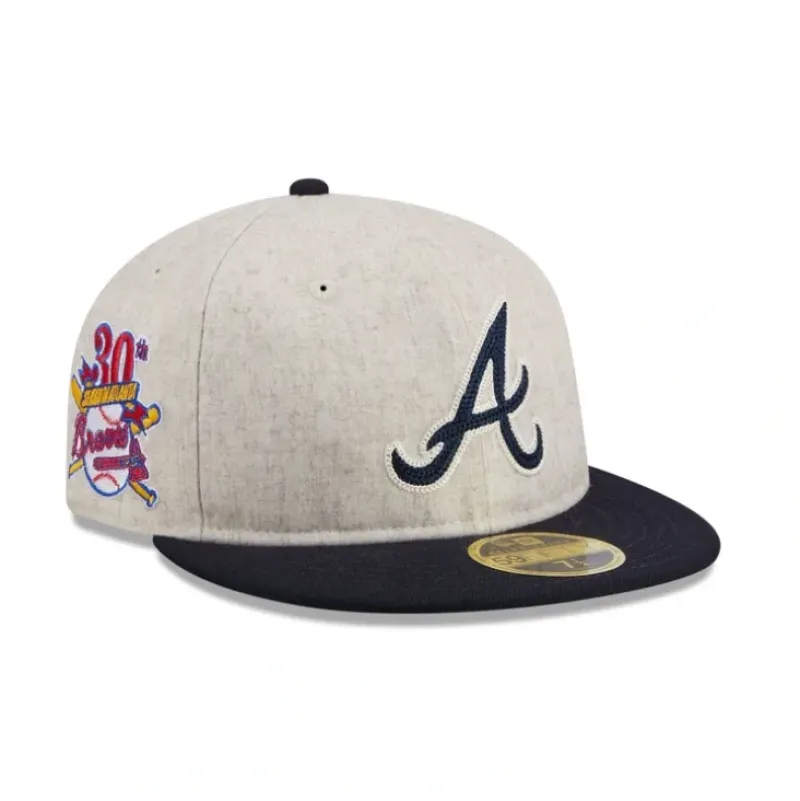 Cheap Atlanta Braves Melton Wool Retro Crown 59FIFTY Fitted Hat - KTGCaps - Baseball caps for various teams, purchased online at a discount Caps