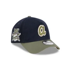 New Atlanta Braves Navy 9FORTY AFrame Snapback Hat - KTGCaps - Baseball caps for various teams, purchased online at a discount Caps