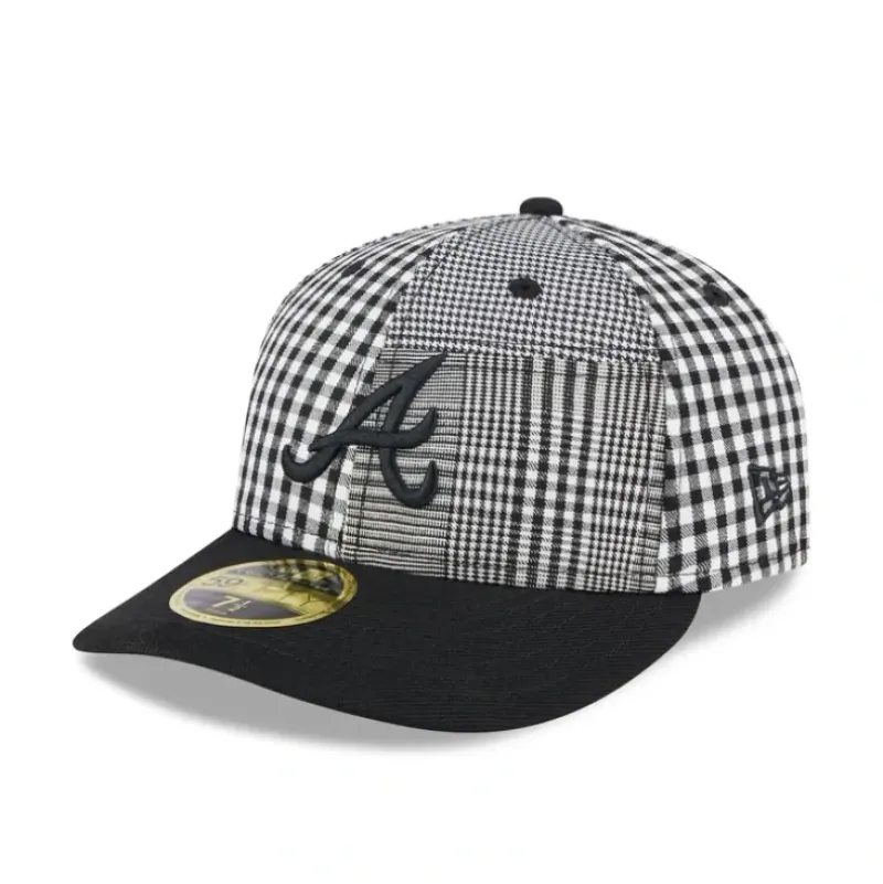 Sale Atlanta Braves Patch Plaid Low Profile 59FIFTY Fitted Hat - KTGCaps - Baseball caps for various teams, purchased online at a discount Caps