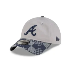 Clearance Atlanta Braves Pattern Denim 9TWENTY Adjustable Hat - KTGCaps - Baseball caps for various teams, purchased online at a discount Caps