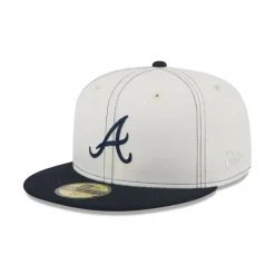 Discount Atlanta Braves Sandy Linen 59FIFTY Fitted Hat - KTGCaps - Baseball caps for various teams, purchased online at a discount Caps