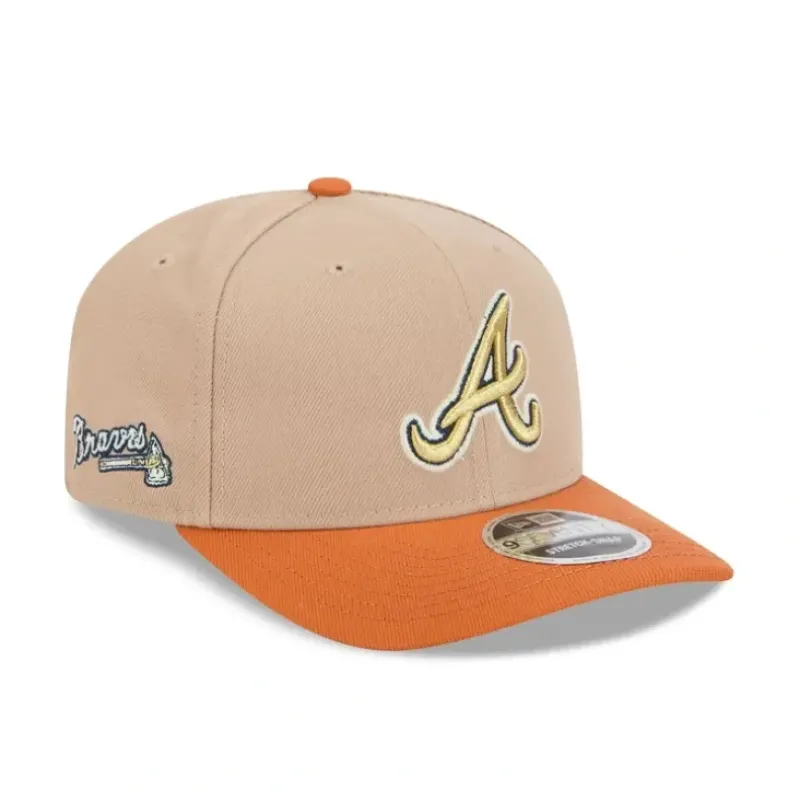 Outlet Atlanta Braves Sandy Rust 9SEVENTY Snapback Hat - KTGCaps - Baseball caps for various teams, purchased online at a discount Caps
