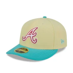 Cheap Atlanta Braves Soft Yellow Low Profile 59FIFTY Fitted Hat - KTGCaps - Baseball caps for various teams, purchased online at a discount Caps