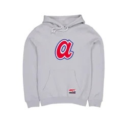 Flash Sale Atlanta Braves Throwback Gray Hoodie - KTGCaps - Baseball caps for various teams, purchased online at a discount Caps