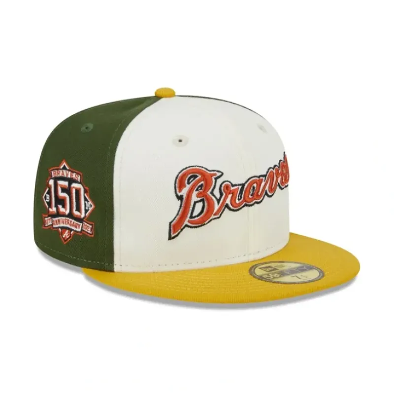 Store Atlanta Braves Two Tone Honey 59FIFTY Fitted Hat - KTGCaps - Baseball caps for various teams, purchased online at a discount Caps