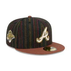 Best Sale Atlanta Braves Vintage Herringbone 59FIFTY Fitted Hat - KTGCaps - Baseball caps for various teams, purchased online at a discount Caps
