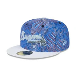 Outlet Atlanta Braves Wave Fill 59FIFTY Fitted Hat - KTGCaps - Baseball caps for various teams, purchased online at a discount Caps