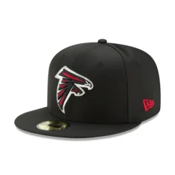 New Atlanta Falcons Black 59FIFTY Fitted Hat - KTGCaps - Baseball caps for various teams, purchased online at a discount Caps