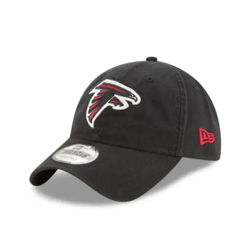 Clearance Atlanta Falcons Core Classic Black 9TWENTY Adjustable Hat - KTGCaps - Baseball caps for various teams, purchased online at a discount Caps