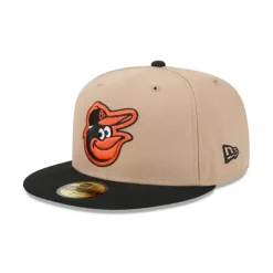 Outlet Baltimore Orioles Camel 59FIFTY Fitted Hat - KTGCaps - Baseball caps for various teams, purchased online at a discount Caps