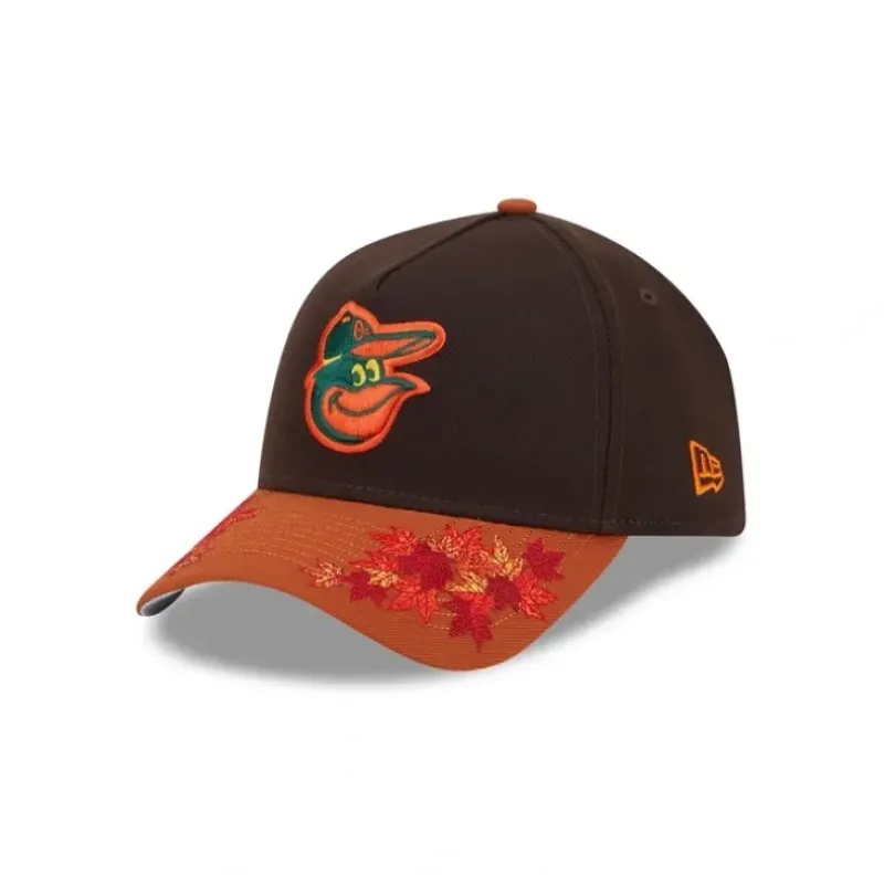 Flash Sale Baltimore Orioles Fall Foliage 9FORTY AFrame Snapback Hat - KTGCaps - Baseball caps for various teams, purchased online at a discount Caps