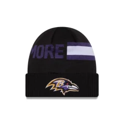 Best Sale Baltimore Ravens 2024 Cold Weather Tech Knit Beanie - KTGCaps - Baseball caps for various teams, purchased online at a discount Caps