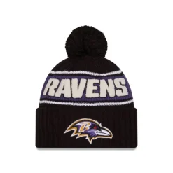 Flash Sale Baltimore Ravens 2024 Cold Weather Sport Pom Knit Hat - KTGCaps - Baseball caps for various teams, purchased online at a discount Caps