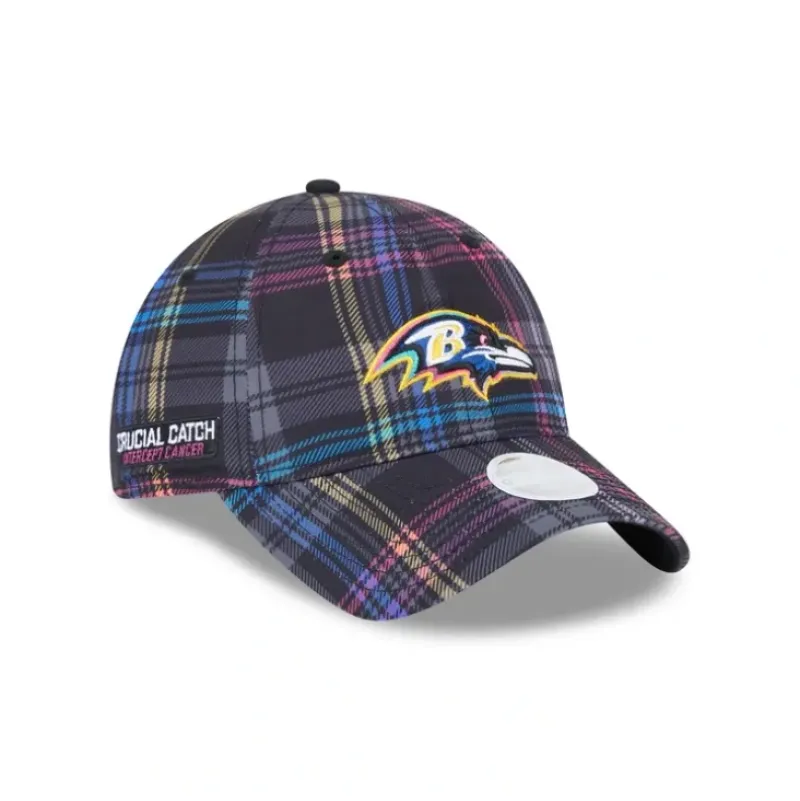 Fashion Baltimore Ravens 2024 Crucial Catch Womens 9TWENTY Adjustable Hat - KTGCaps - Baseball caps for various teams, purchased online at a discount Caps