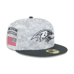 Online Baltimore Ravens 2024 Salute to Service 59FIFTY Fitted Hat - KTGCaps - Baseball caps for various teams, purchased online at a discount Caps