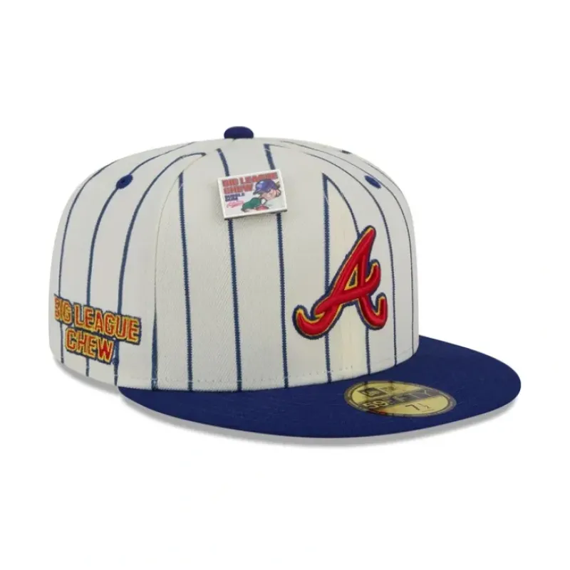 Cheap Big League Chew X Atlanta Braves Pinstripe 59FIFTY Fitted Hat - KTGCaps - Baseball caps for various teams, purchased online at a discount Caps