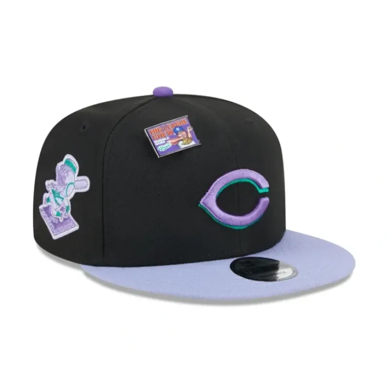 Discount Big League Chew X Cincinnati Reds Grape 9FIFTY Snapback Hat - KTGCaps - Baseball caps for various teams, purchased online at a discount Caps