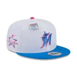 New Big League Chew X Miami Marlins Cotton Candy 9FIFTY Snapback Hat - KTGCaps - Baseball caps for various teams, purchased online at a discount Caps