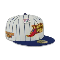 Best Sale Big League Chew X Tampa Bay Rays Pinstripe 59FIFTY Fitted Hat - KTGCaps - Baseball caps for various teams, purchased online at a discount Caps
