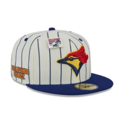 Online Big League Chew X Toronto Blue Jays Pinstripe 59FIFTY Fitted Hat - KTGCaps - Baseball caps for various teams, purchased online at a discount Caps