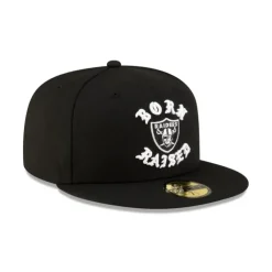 Store Born x Raised Las Vegas Raiders Black 59FIFTY Fitted - KTGCaps - Baseball caps for various teams, purchased online at a discount Caps