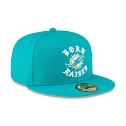 Shop Born x Raised Miami Dolphins 59FIFTY Fitted - KTGCaps - Baseball caps for various teams, purchased online at a discount Caps