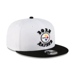 Flash Sale Born x Raised Pittsburgh Steelers White 9FIFTY Snapback - KTGCaps - Baseball caps for various teams, purchased online at a discount Caps