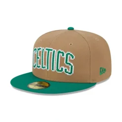 Best Sale Boston Celtics Classic 8Bit Wordmark 59FIFTY Fitted Hat - KTGCaps - Baseball caps for various teams, purchased online at a discount Caps