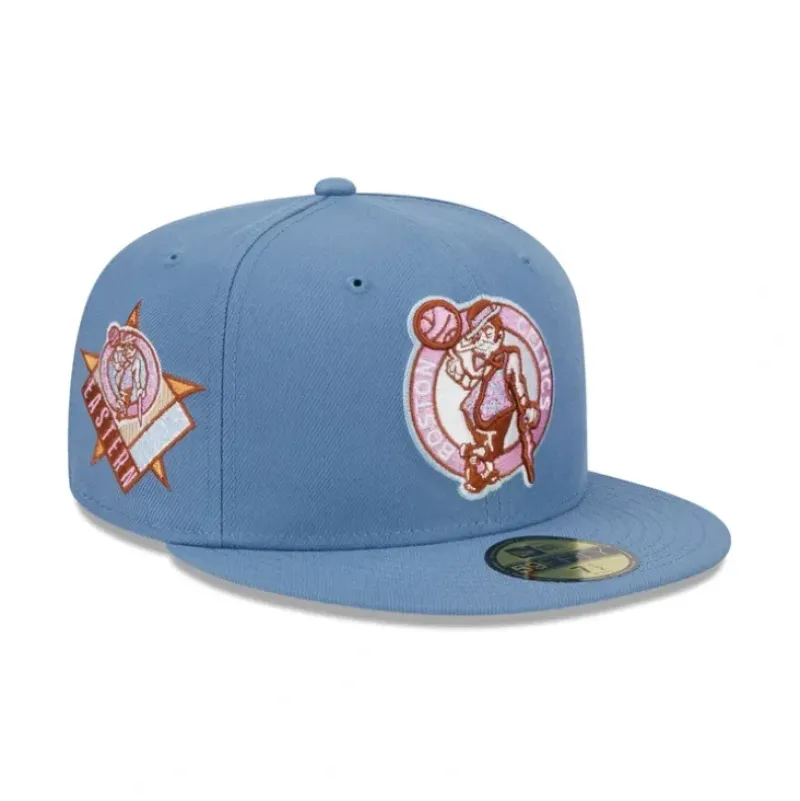 Best Sale Boston Celtics Color Pack Faded Blue 59FIFTY Fitted Hat - KTGCaps - Baseball caps for various teams, purchased online at a discount Caps